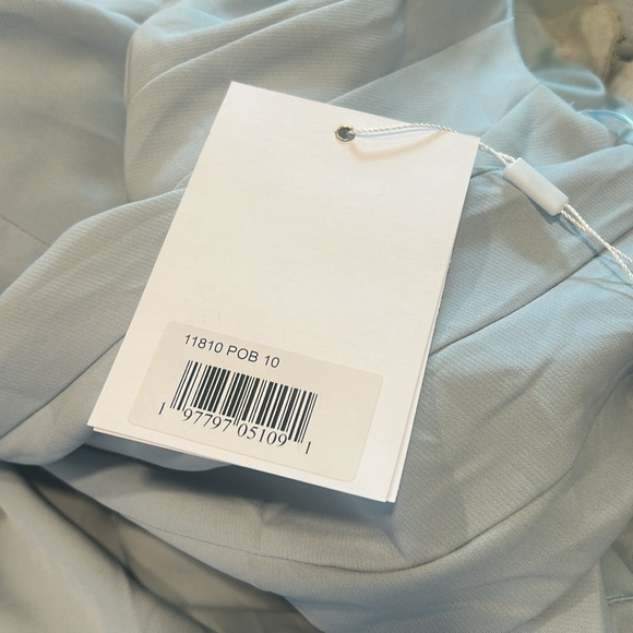 Mac Duggal 11810 Crepe One Shoulder Embellished Floral Gown NWT Powder Blue - Picture 7 of 7